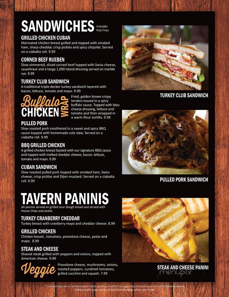 Red's Tavern - South Windsor, CT menu_pic