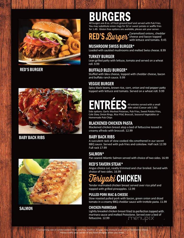 Red's Tavern - South Windsor, CT menu_pic