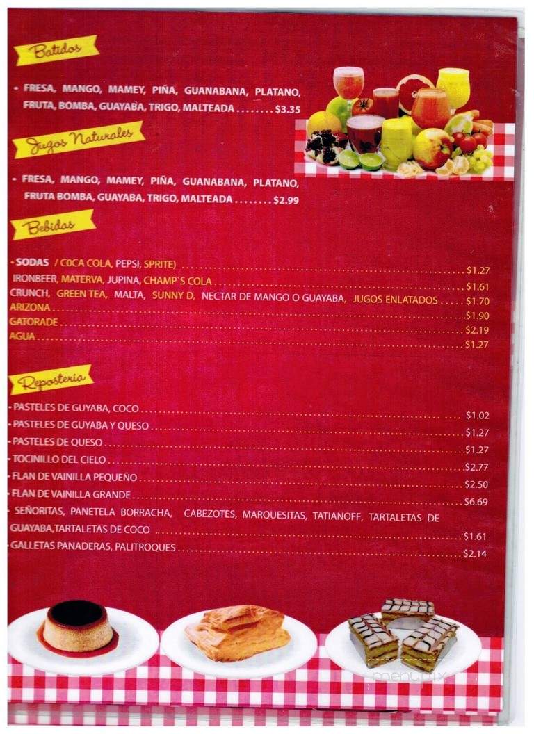 Fefa's Cafe - Tampa, FL menu_pic
