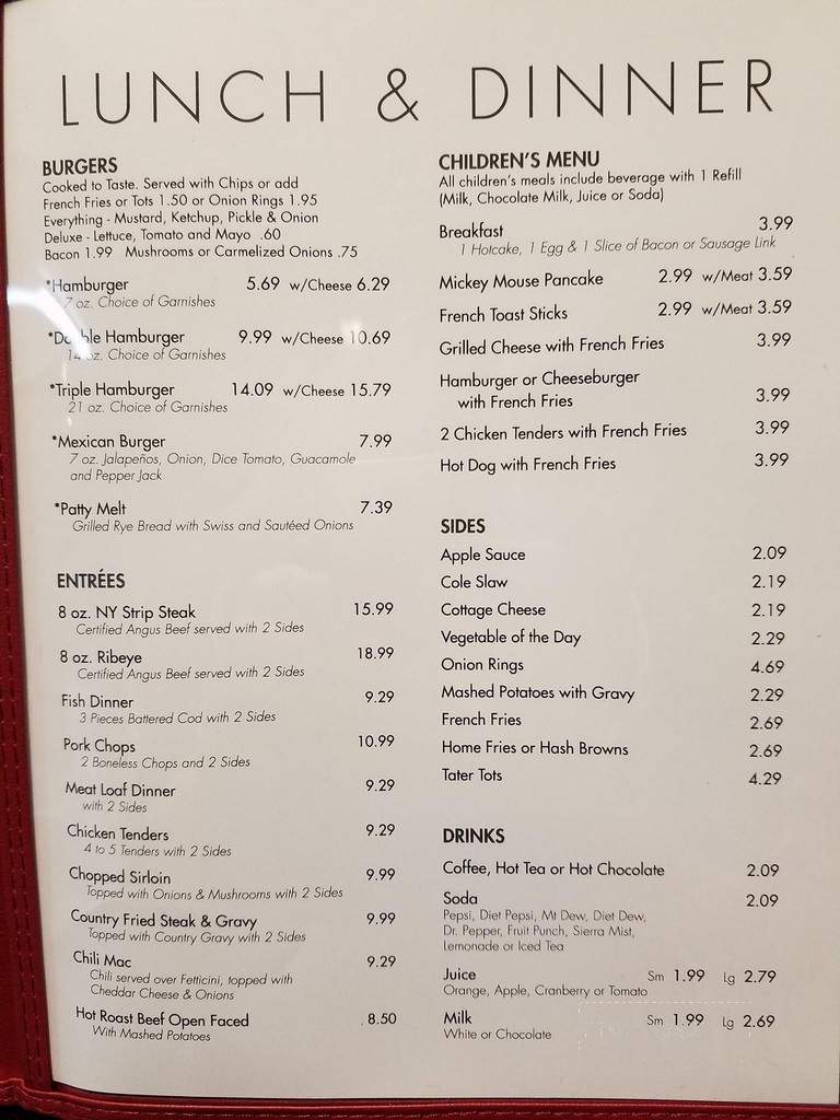 My House Diner - Toledo, OH menu_pic