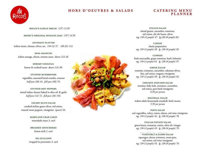 Rocco's Pizza - Williamsville, NY menu_pic