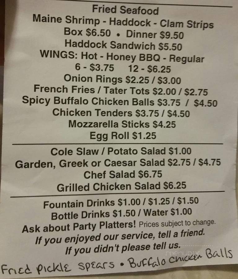 Pete's Roast Beef - Winthrop, ME menu_pic