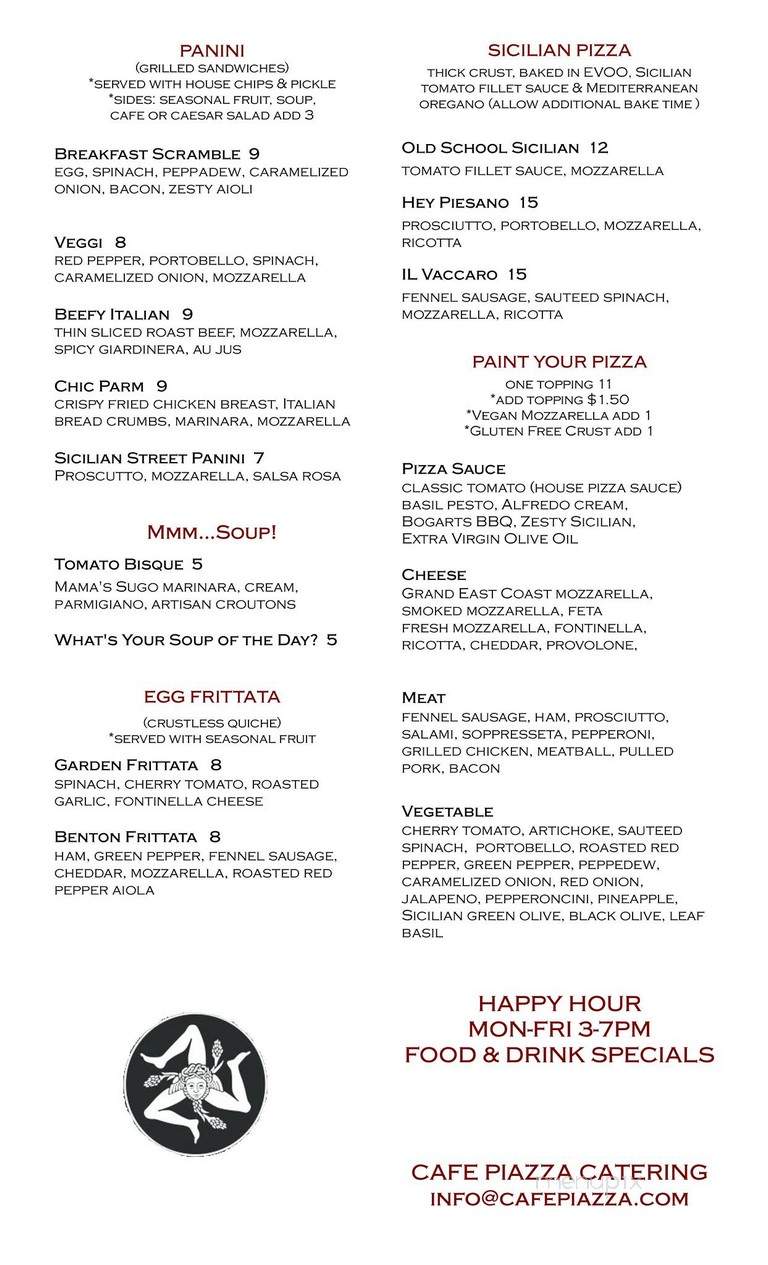 Cafe Sarajevo - St Louis, MO menu_pic