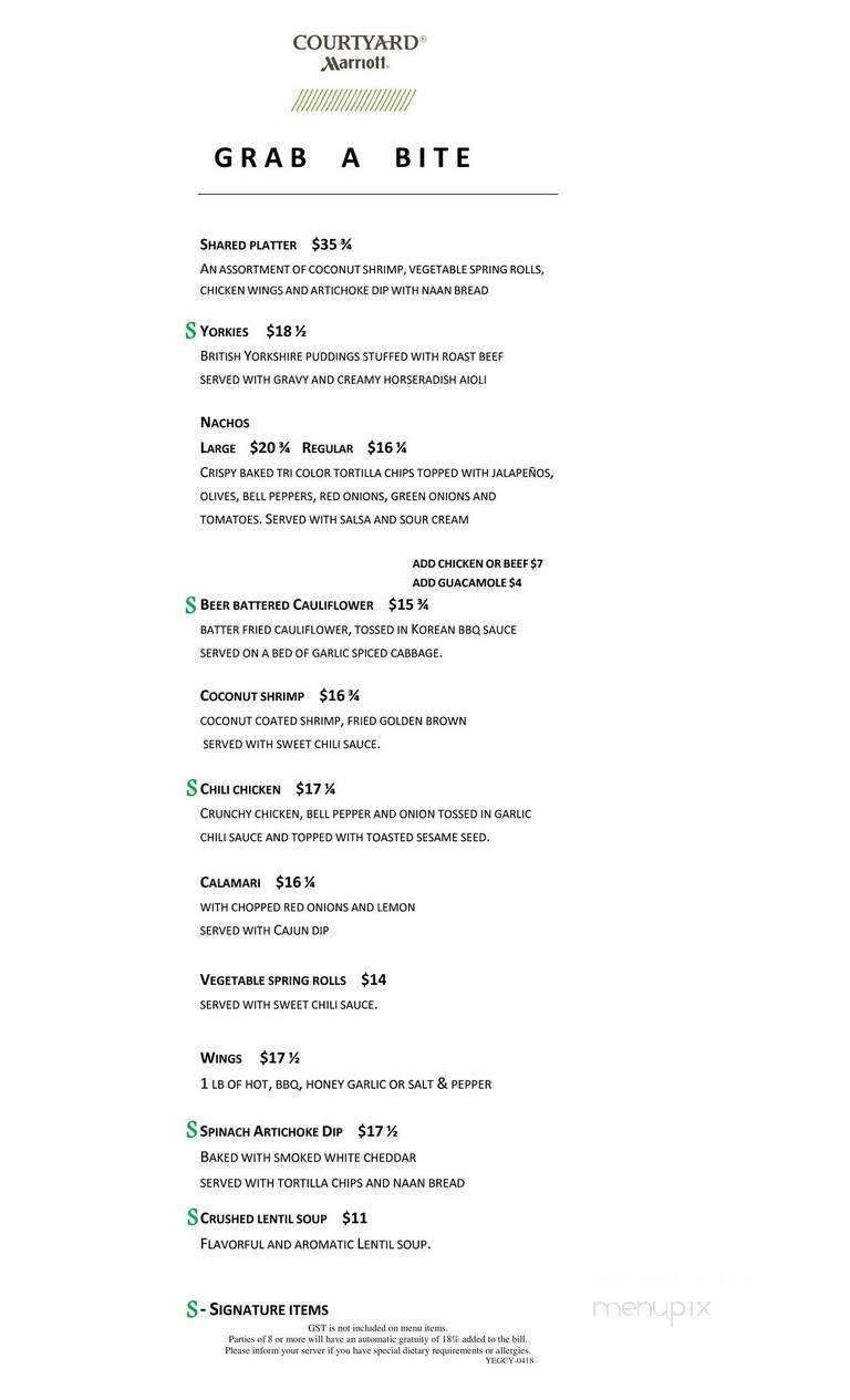 The Riverside Bistro - Edmonton, AB menu_pic