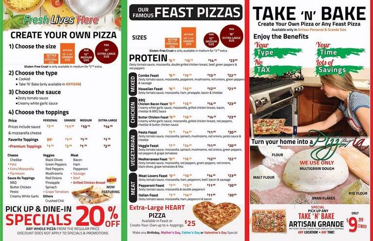 FreshSlice Pizza - Burnaby, BC menu_pic