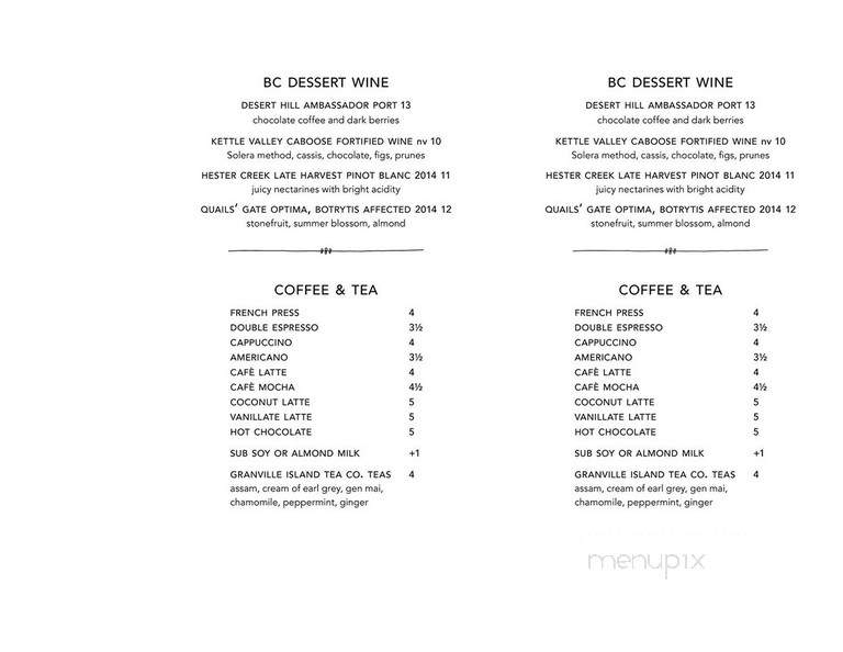 Edible at the Market - Vancouver, BC menu_pic
