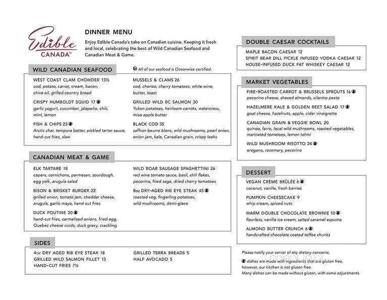 Edible at the Market - Vancouver, BC menu_pic