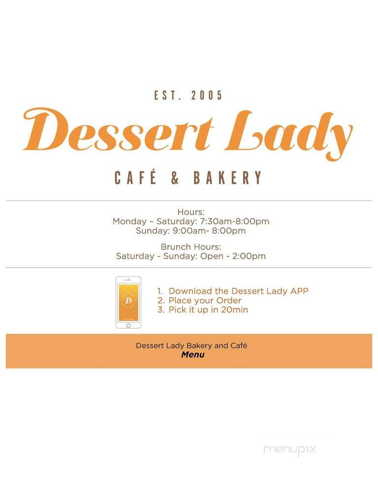 Dessert Lady - Toronto, ON menu_pic