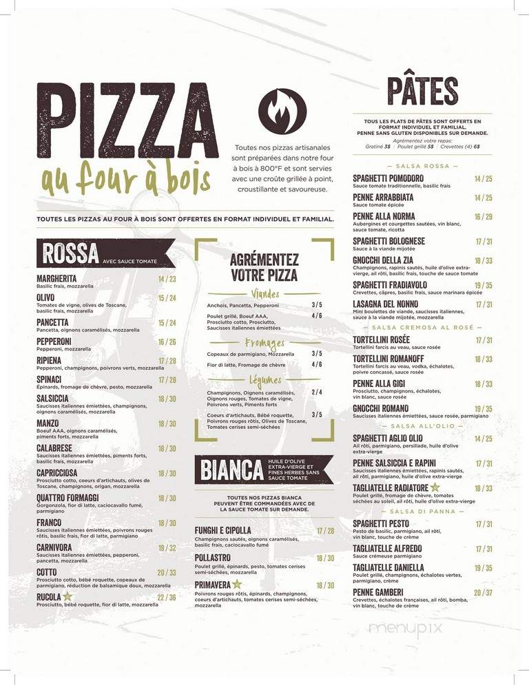 Enoteca Mozza - Pointe-Claire, QC menu_pic