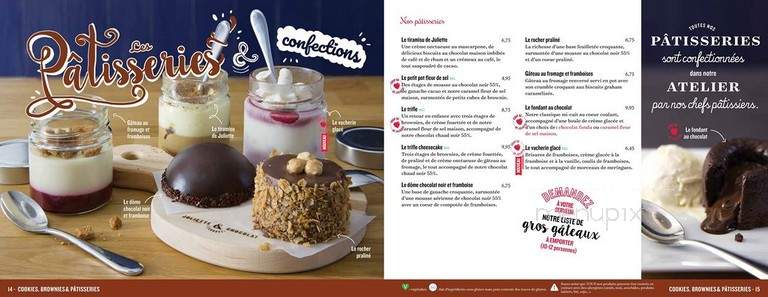 Juliette et Chocolate - Montreal, QC menu_pic