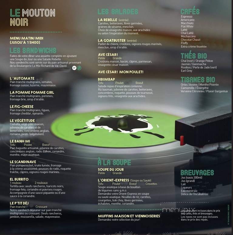 Le Petit Mouton Noir - Val-David, QC menu_pic