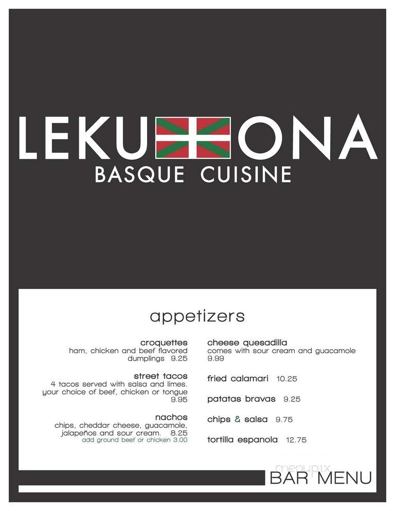 Leku Ona - Boise, ID menu_pic