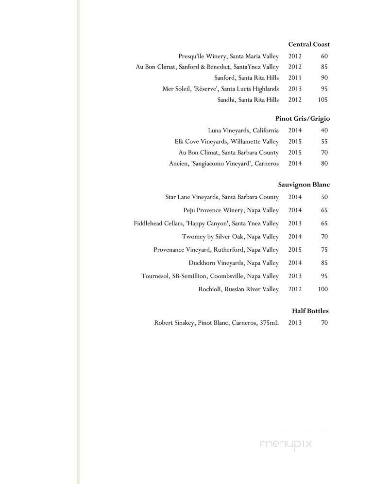 The Veranda - Honolulu, HI menu_pic