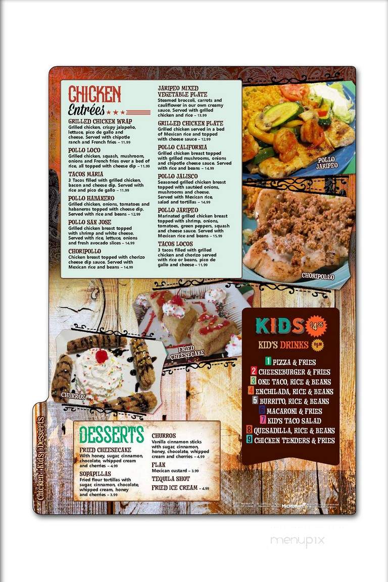 Los Compadres - Oshkosh, WI menu_pic