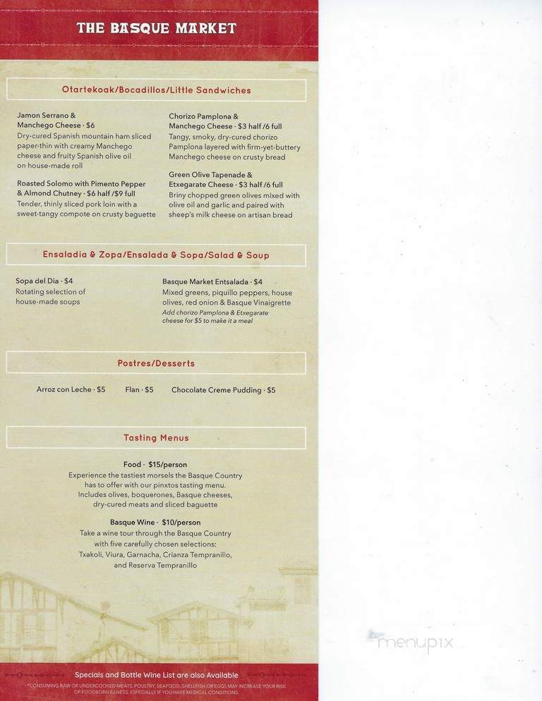 Basque - Boise, ID menu_pic