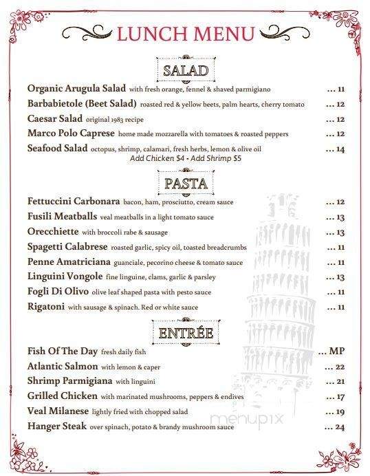 Marco Polo Cafe - New York, NY menu_pic