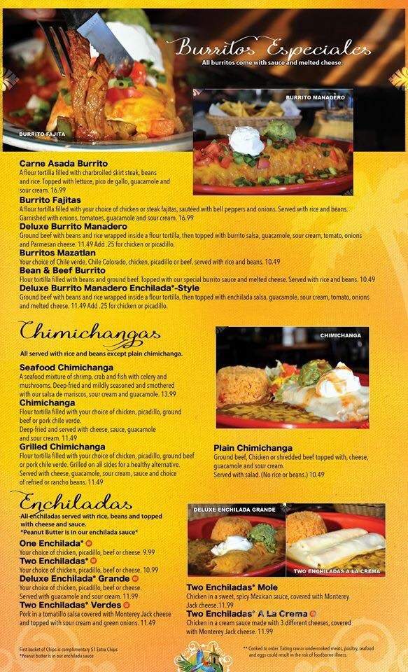Mazatlan Mexican Restaurant - Mountlake Terrace, WA menu_pic