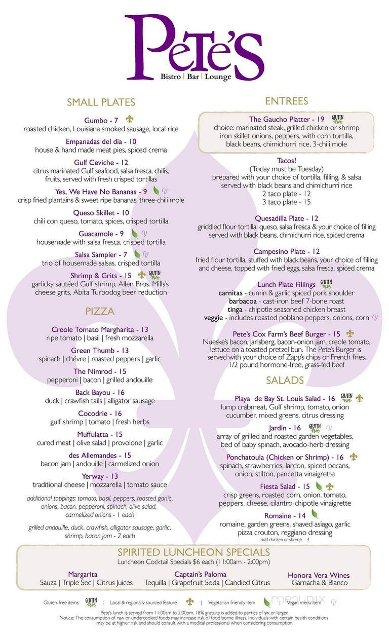 InterContinental New Orleans - New Orleans, LA menu_pic