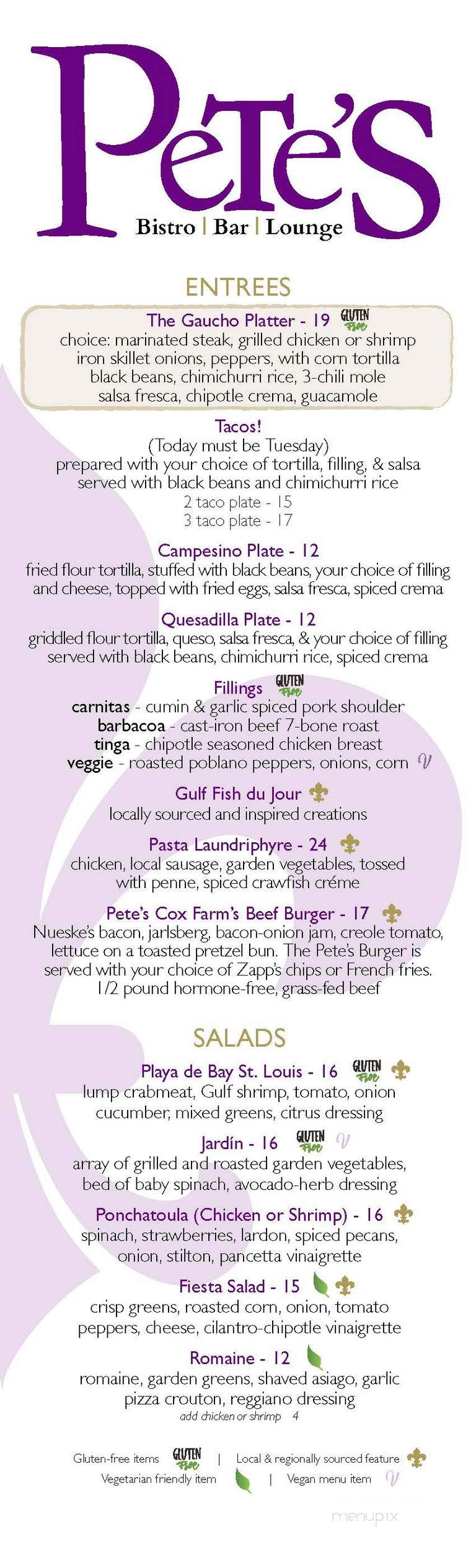 InterContinental New Orleans - New Orleans, LA menu_pic