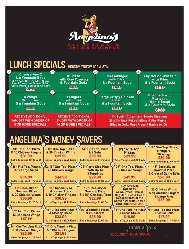 Angelinas Pizzeria - Henderson, NV menu_pic