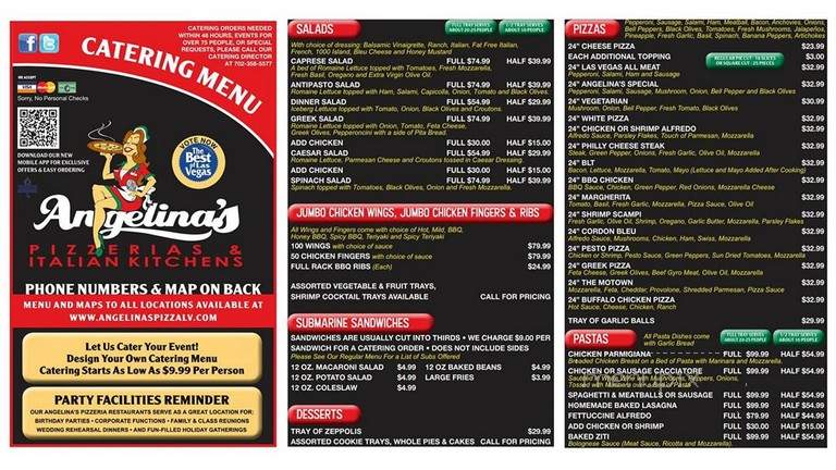 Angelinas Pizzeria - Henderson, NV menu_pic