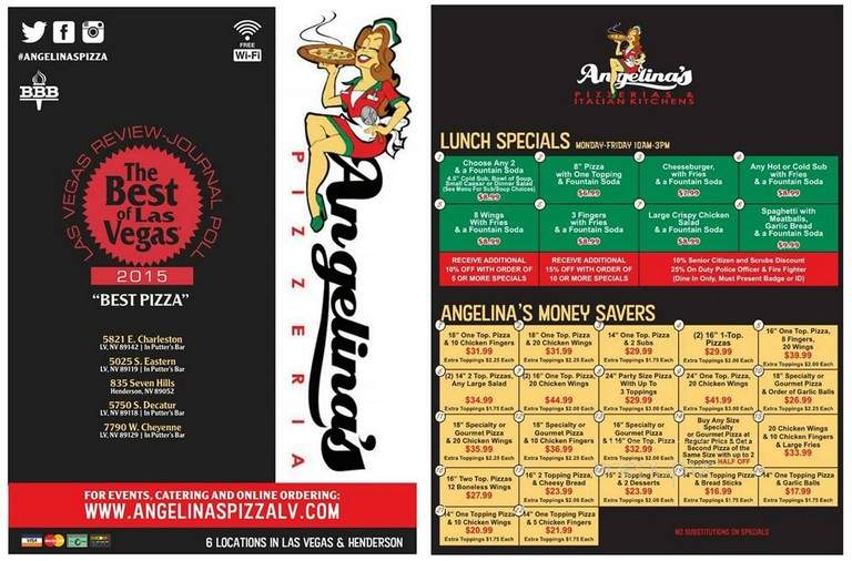 Angelinas Pizzeria - Henderson, NV menu_pic