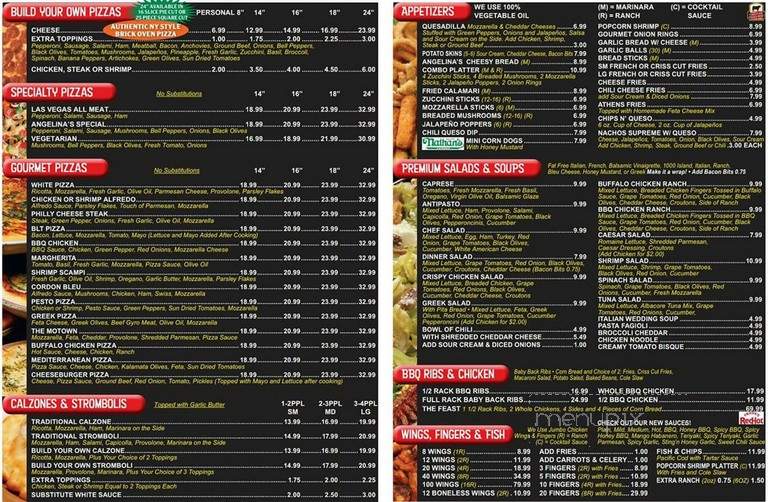 Angelinas Pizzeria - Henderson, NV menu_pic