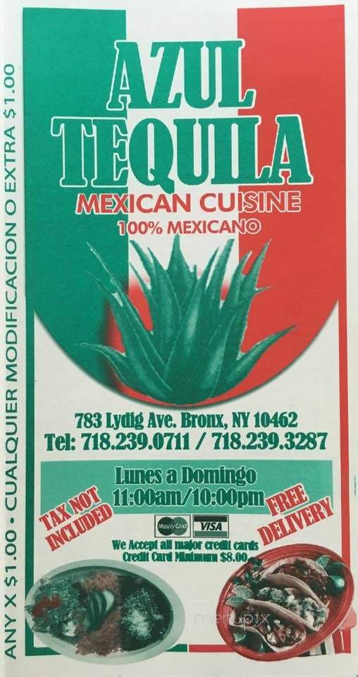 Tequila Mexican Restaurant - Bronx, NY menu_pic