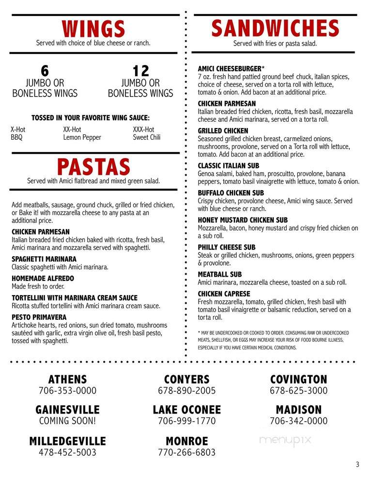 Amici - Madison, GA menu_pic