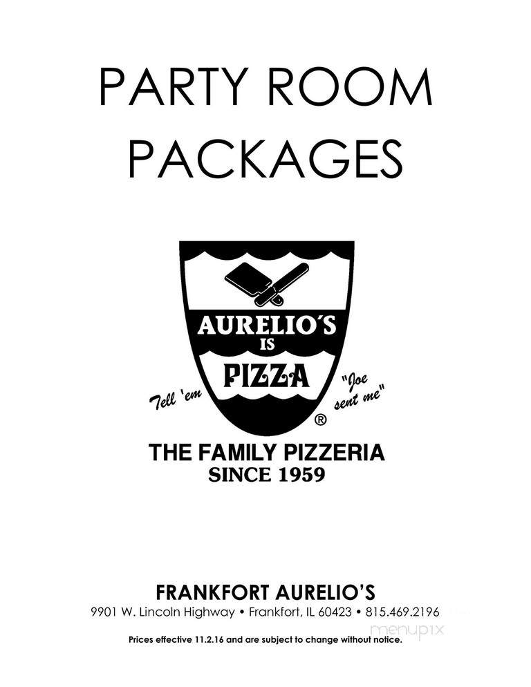 Aurelio's Pizza - Frankfort, IL menu_pic