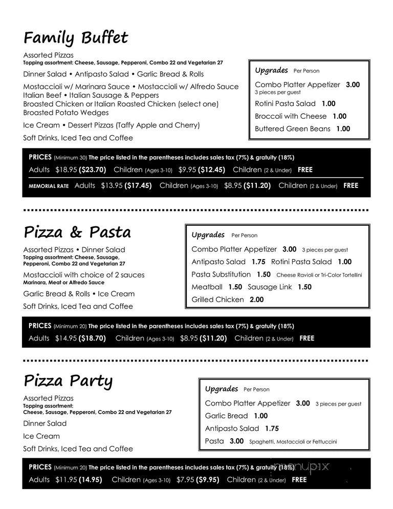 Aurelio's Pizza - Frankfort, IL menu_pic