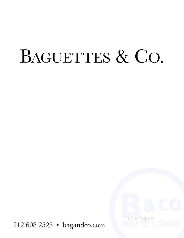 Baguettes and Company - New York, NY menu_pic