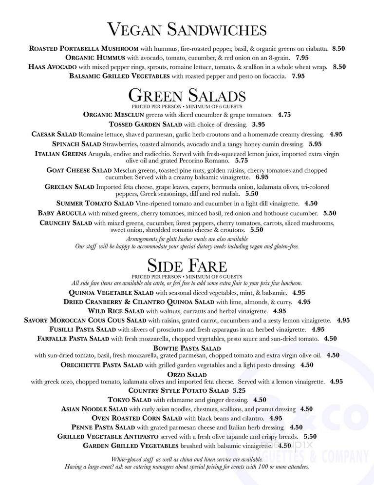 Baguettes and Company - New York, NY menu_pic