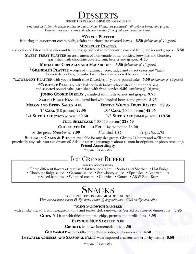 Baguettes and Company - New York, NY menu_pic