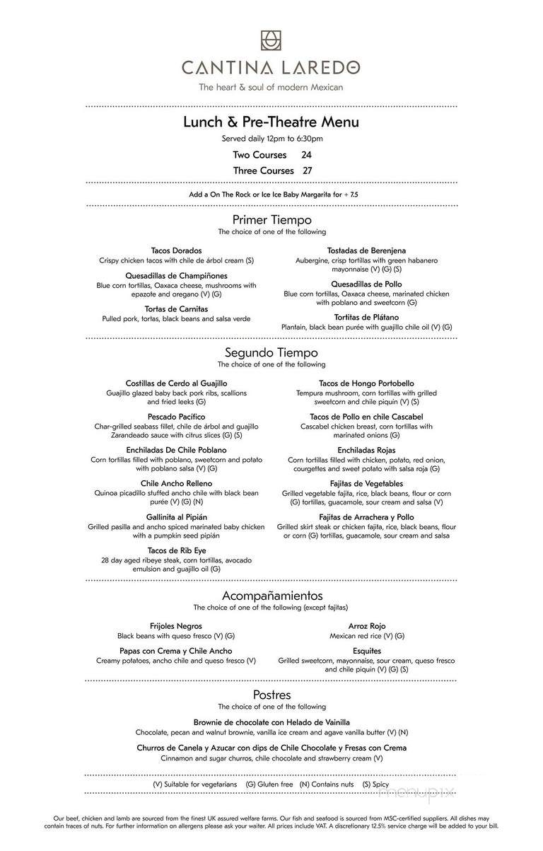 Cantina Laredo - Charlotte, NC menu_pic
