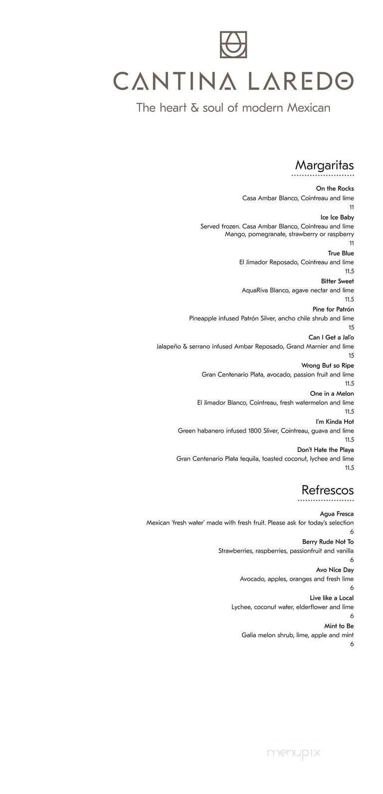 Cantina Laredo - Charlotte, NC menu_pic