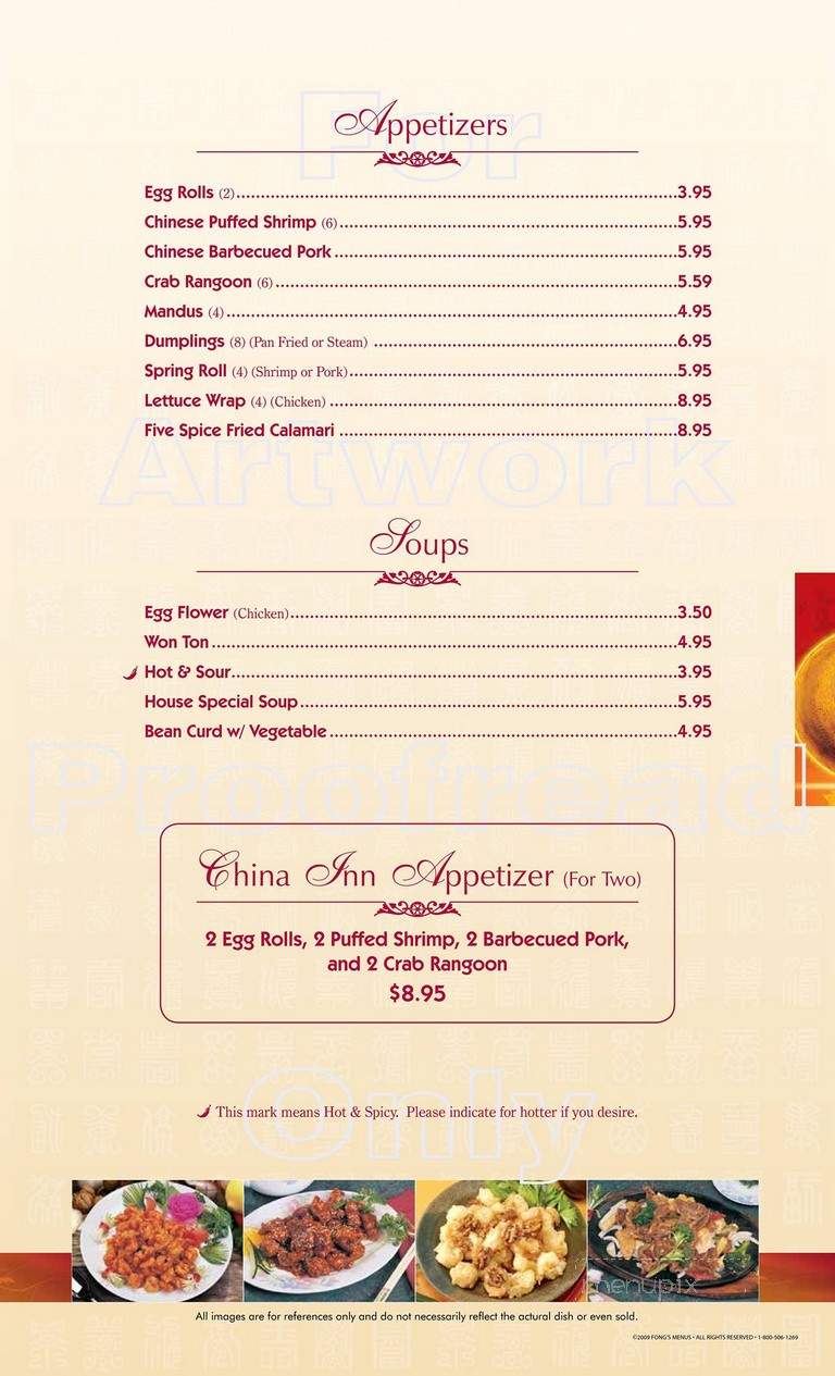 China Inn Restaurant - Leavenworth, KS menu_pic