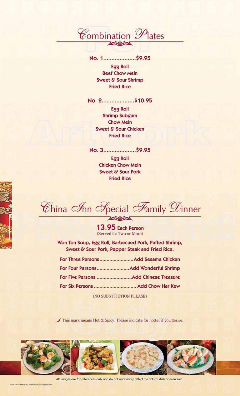 China Inn Restaurant - Leavenworth, KS menu_pic