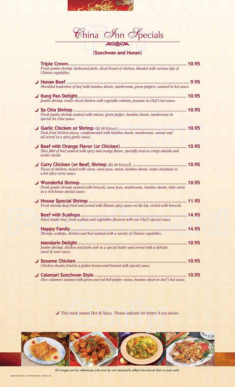 China Inn Restaurant - Leavenworth, KS menu_pic