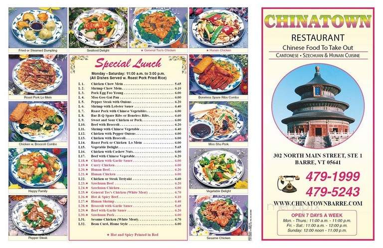 Chinatown Restaurant - Barre, VT
