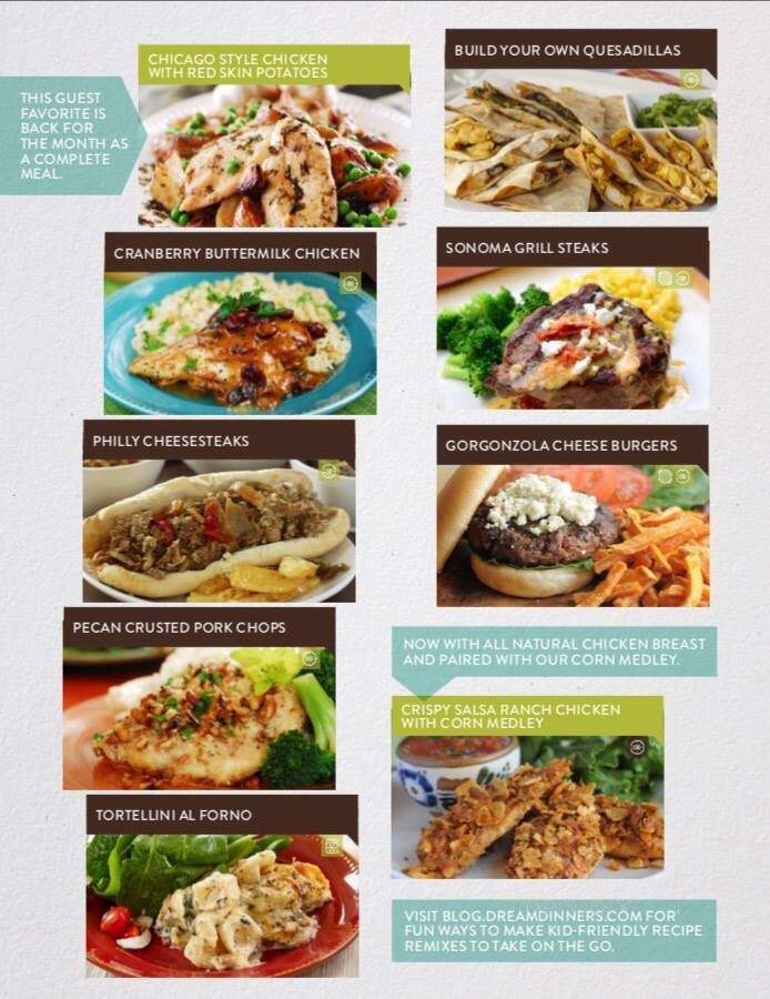 Dream Dinners San Jose - San Jose, CA menu_pic