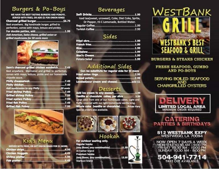 Westbank Grill - Teton Village, WY menu_pic