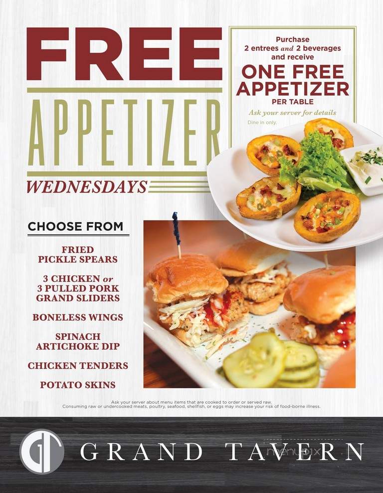 The Grand Tavern - Rochester Hills, MI menu_pic