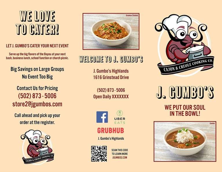 J. Gumbos - Louisville, KY menu_pic