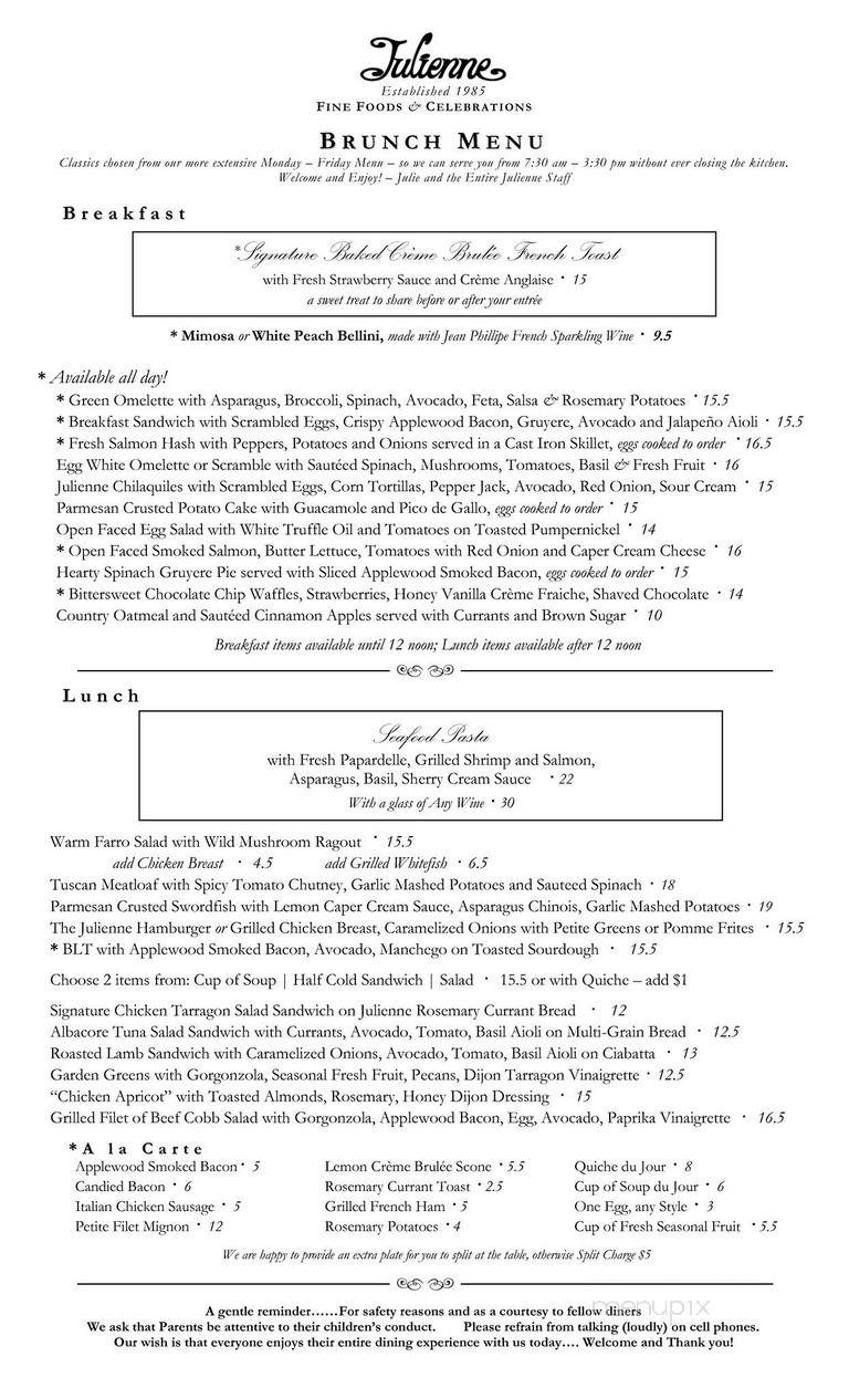Julliene - San Marino, CA menu_pic