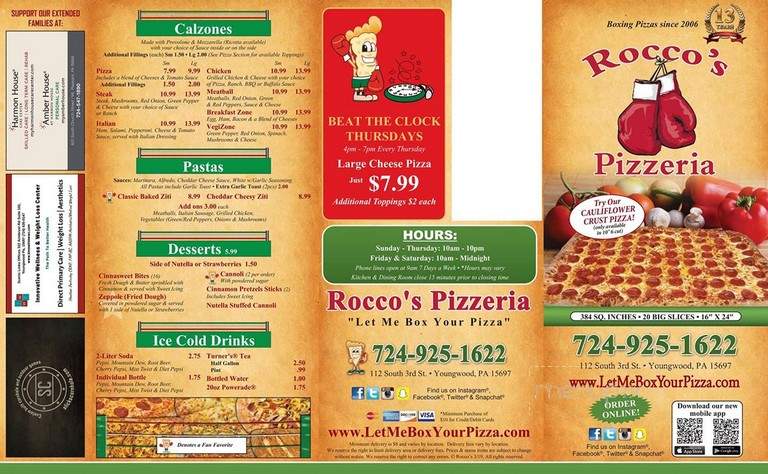 Roccos Pizzeria - Youngwood, PA