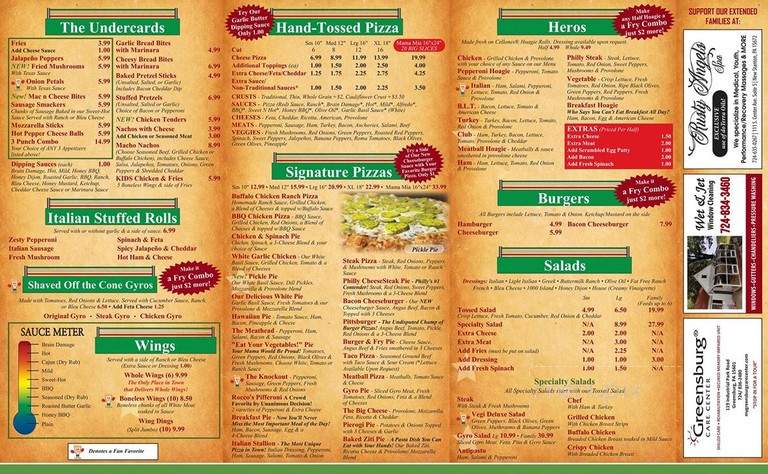 Roccos Pizzeria - Youngwood, PA menu_pic