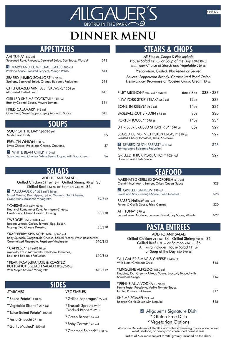 Allgauers In The Park - Milwaukee, WI menu_pic