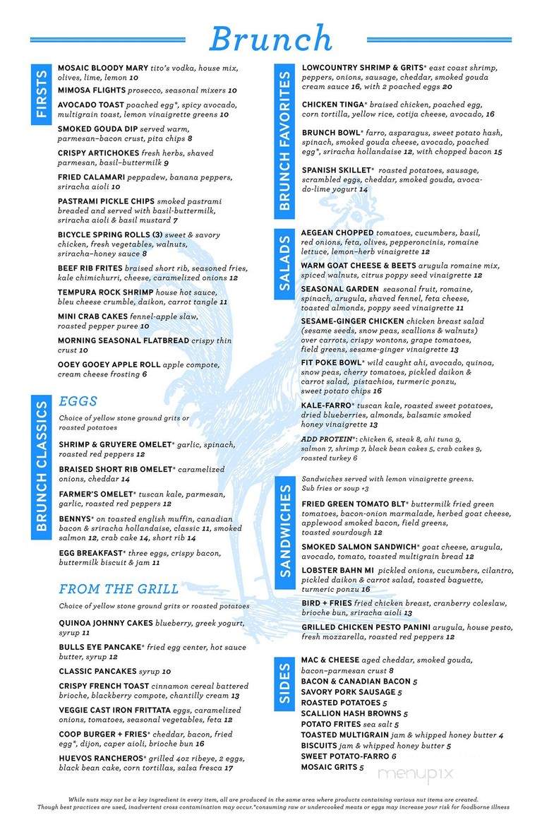 Mosaic - Suffolk, VA menu_pic