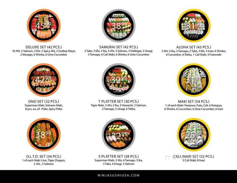 Ninja Sushi - Kaneohe, HI menu_pic